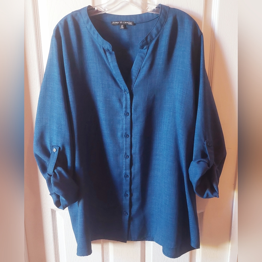 🌿 5/$25. Zoey & Leelo Long sleeve and 3/4 Sleeve Top Size 2X